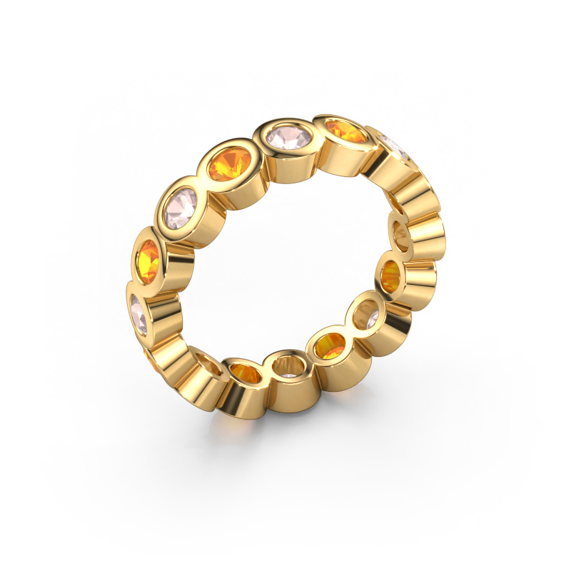 Image of Stackable ring Edwina 3 585 gold Morganite champagne 3 mm