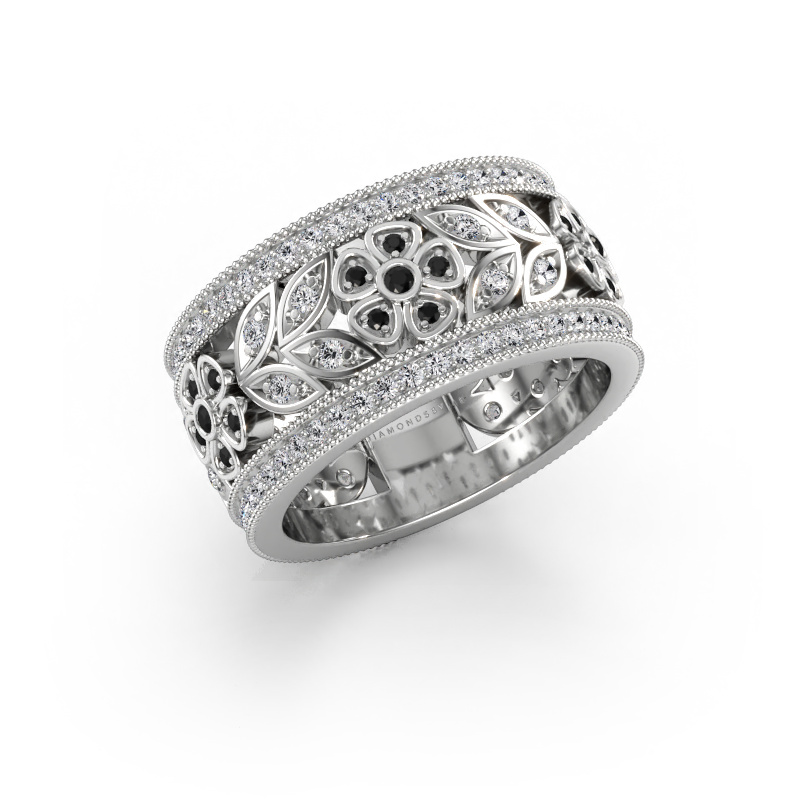 Immagine di Anello Elanor 585 oro bianco Diamante nero 1.003 crt