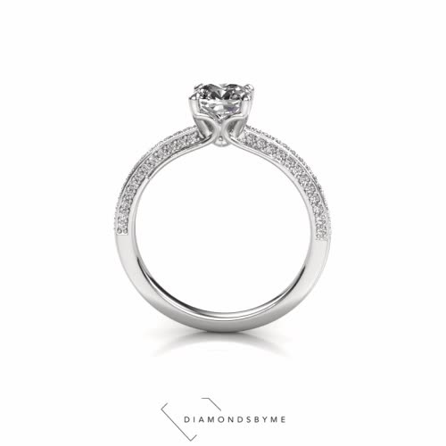 Afbeelding van Verlovingsring Elenore cus 925 zilver Diamant 1.296 crt