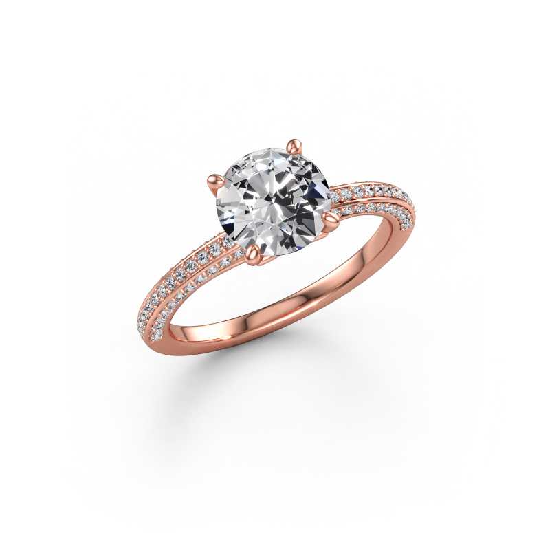 Immagine di Anello di fidanzamento Elenore rnd 585 oro rosa Diamante 1.796 crt
