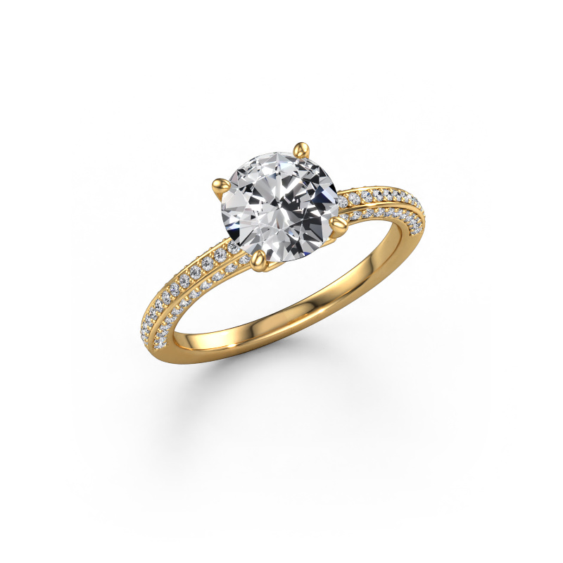 Image of Engagement ring Elenore rnd 585 gold Lab grown diamond 1.796 crt