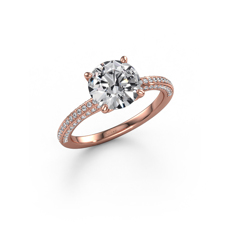 Bild von Verlobungsring Elenore rnd 585 Roségold Lab-grown Diamant 2.296 crt