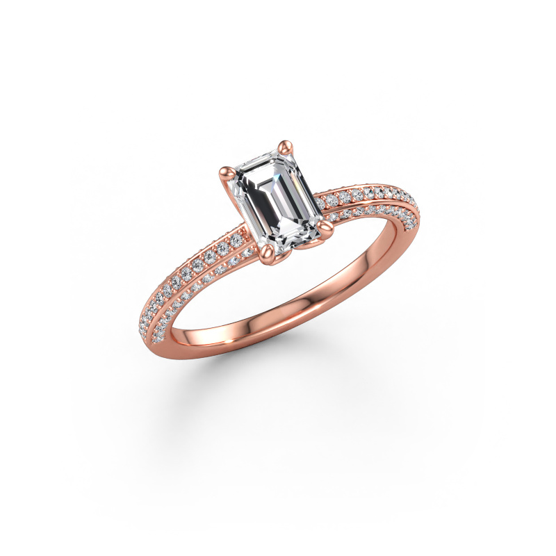Immagine di Anello di fidanzamento Elenore eme 585 oro rosa Diamante 1.196 crt