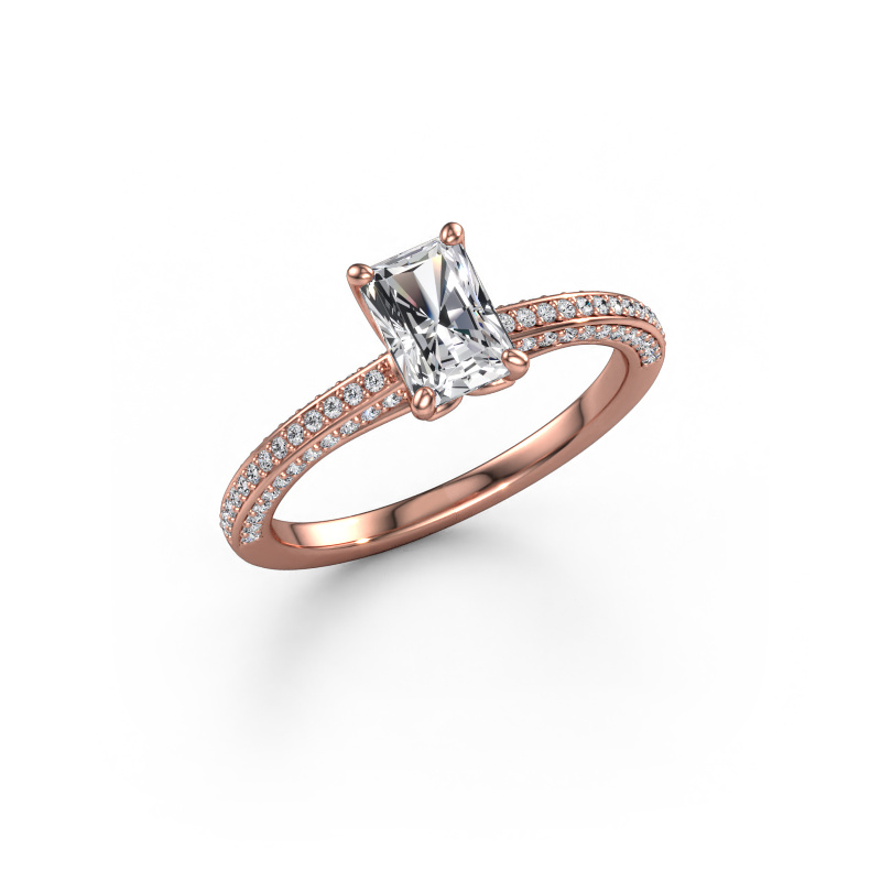 Image de Bague de fiançailles Elenore rad 585 or rose Diamant synthétique 1.046 crt