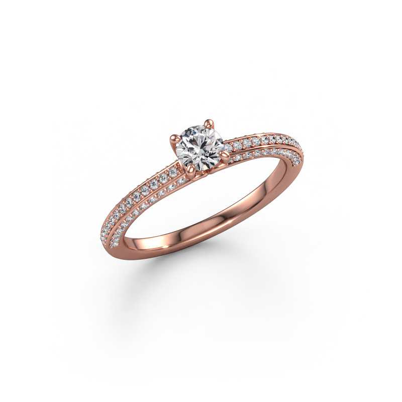 Bild von Verlobungsring Elenore rnd 585 Roségold Diamant 0.596 crt
