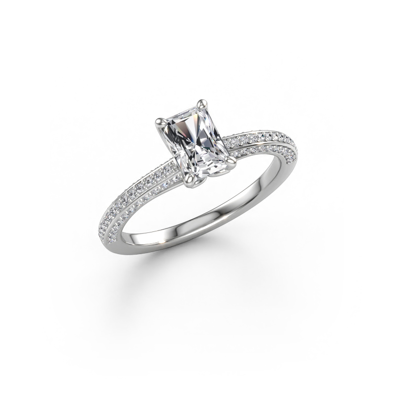 Immagine di Anello di fidanzamento Elenore rad 585 oro bianco Diamante 1.046 crt