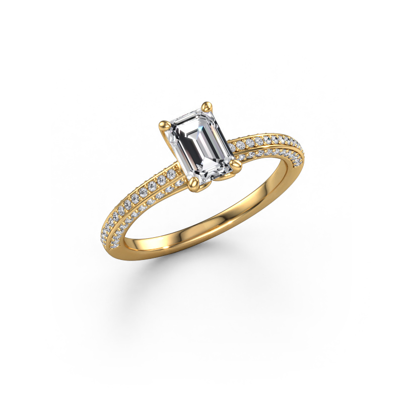 Image of Engagement ring Elenore eme 585 gold Diamond 1.196 crt