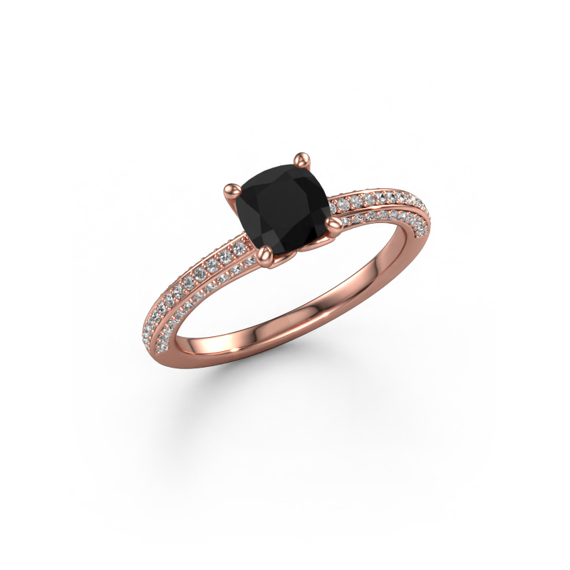 Bild von Verlobungsring Elenore cus 585 Roségold Schwarz Diamant 1.446 crt