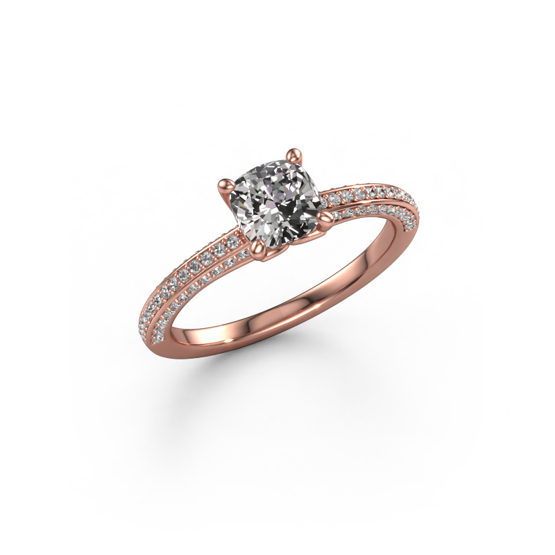 Bild von Verlobungsring Elenore cus 585 Roségold Custom diamant 5.5 mm