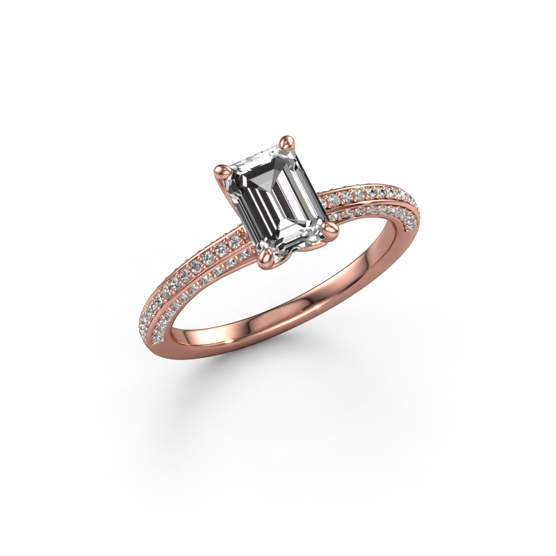 Image of Engagement ring Elenore eme 585 rose gold Diamond 1.446 crt
