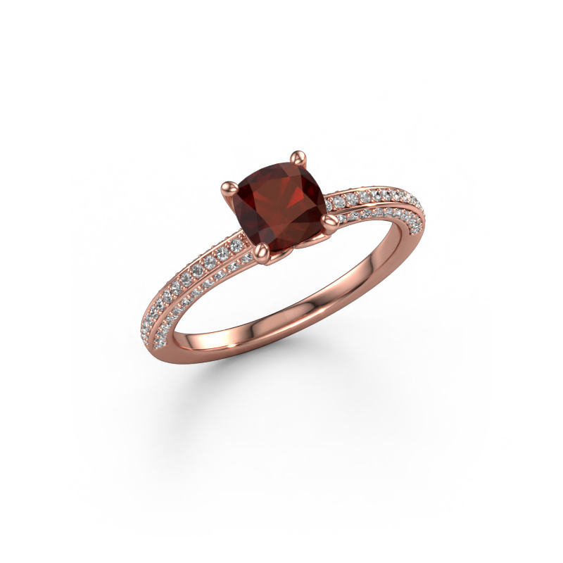 Bild von Verlobungsring Elenore cus 585 Roségold Granat 5.5 mm