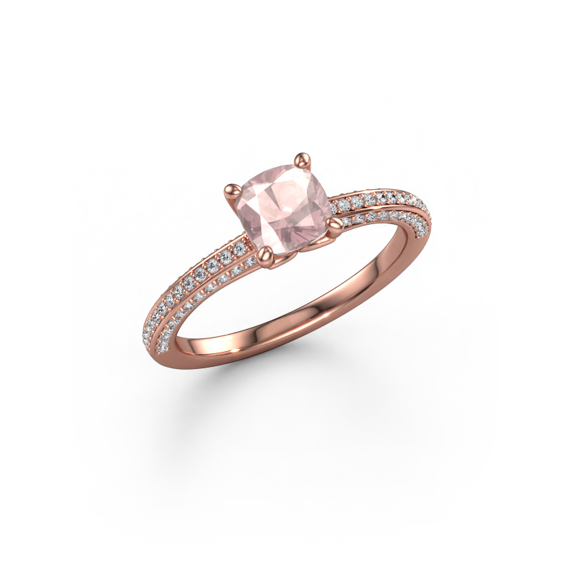 Bild von Verlobungsring Elenore cus 585 Roségold Morganit Champagner 5.5 mm