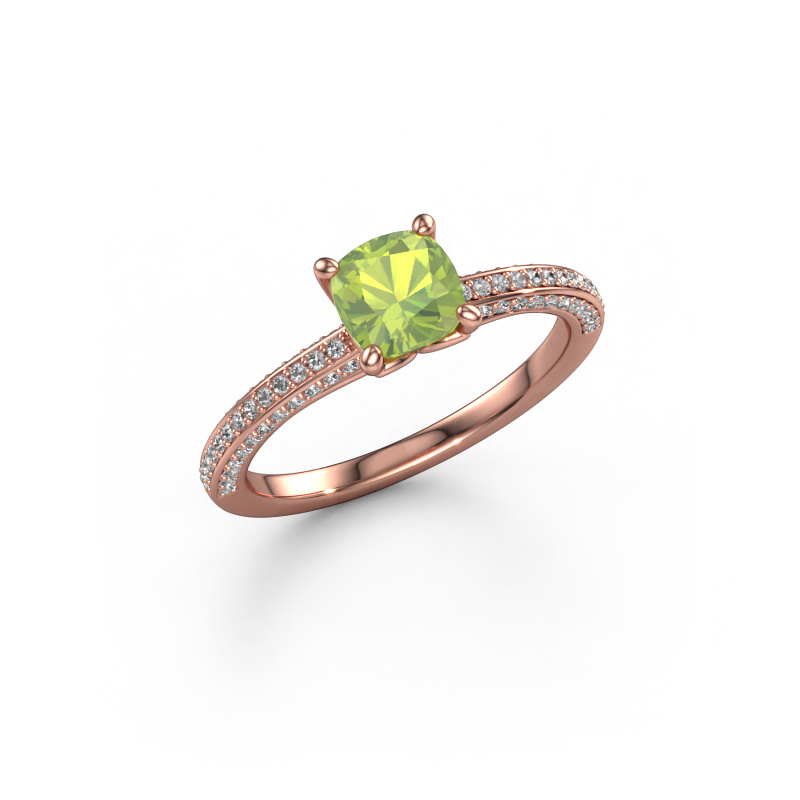 Bild von Verlobungsring Elenore cus 585 Roségold Peridot 5.5 mm