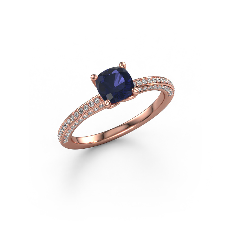 Image of Engagement ring Elenore cus 585 rose gold Sapphire 5.5 mm