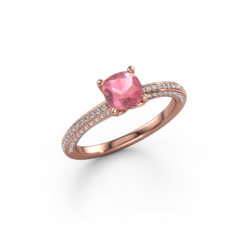Bild von Verlobungsring Elenore cus 585 Roségold Turmalin rosa 5.5 mm