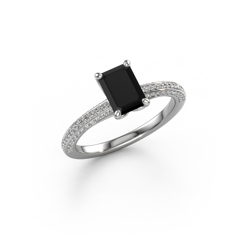 Bild von Verlobungsring Elenore eme 950 Platin Schwarz Diamant 1.676 crt