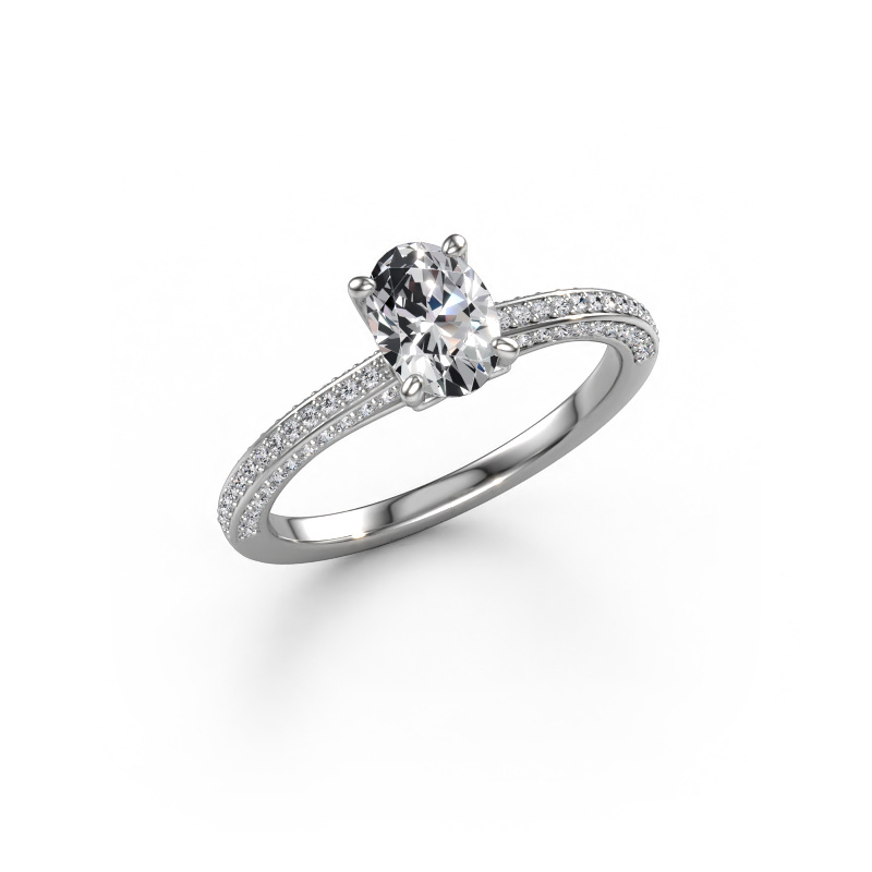 Image of Engagement ring Elenore ovl 950 platinum Diamond 0.996 crt