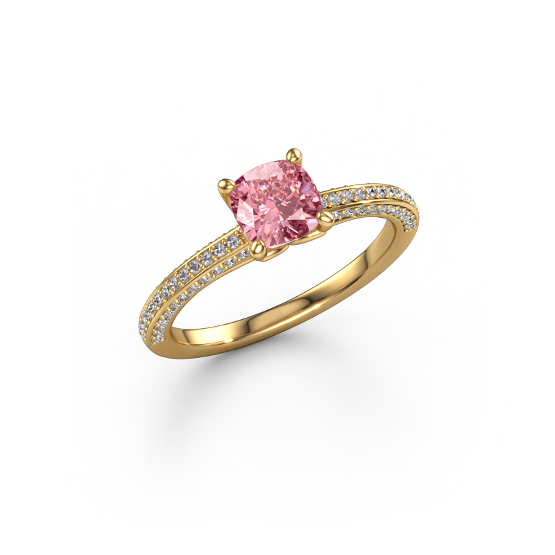 Bild von Verlobungsring Elenore cus 585 Gold Rosa Labordiamant 5.5 mm