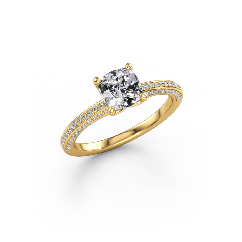 Afbeelding van Verlovingsring Elenore cus 585 goud Diamant 1.596 crt