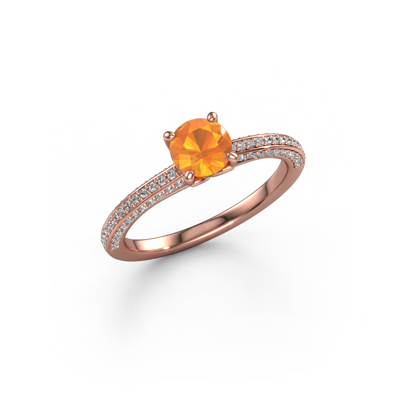 Bild von Verlobungsring Elenore rnd 585 Roségold Citrin 5.4 mm