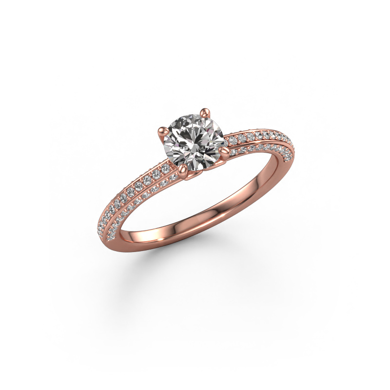 Image of Engagement ring Elenore rnd 585 rose gold Zirconia 5.4 mm