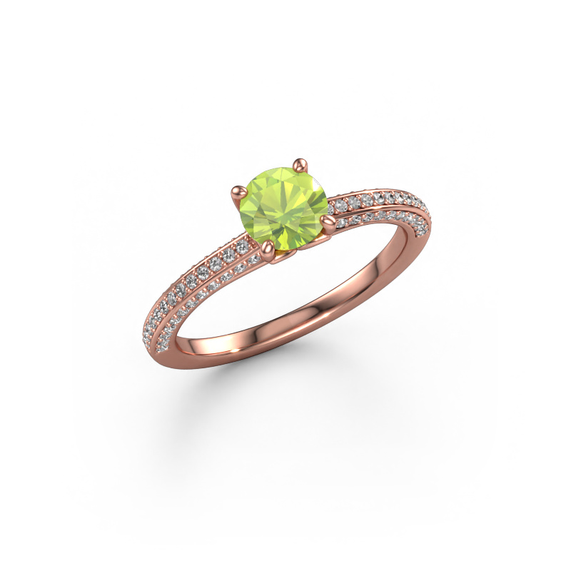 Bild von Verlobungsring Elenore rnd 585 Roségold Peridot 5.4 mm