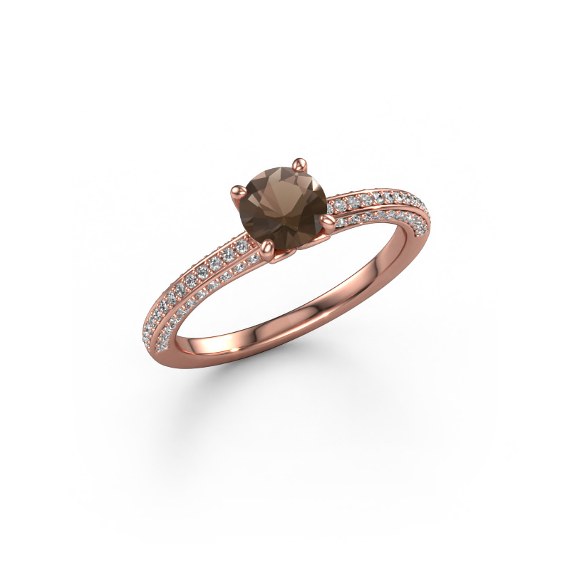 Bild von Verlobungsring Elenore rnd 585 Roségold Rauchquarz 5.4 mm