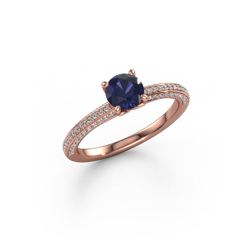 Bild von Verlobungsring Elenore rnd 585 Roségold Saphir 5.4 mm