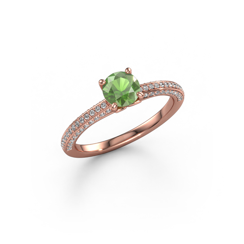Image de Bague de fiançailles Elenore rnd 585 or rose Vert tourmaline 5.4 mm