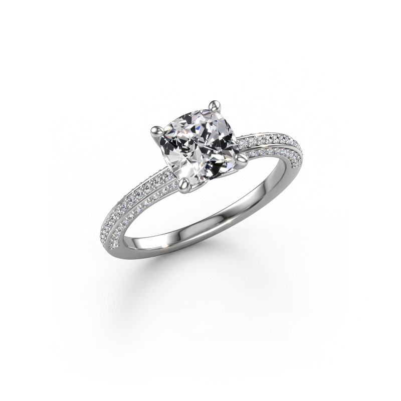 Image de Bague de fiançailles Elenore cus 950 platine Diamant 1.796 crt