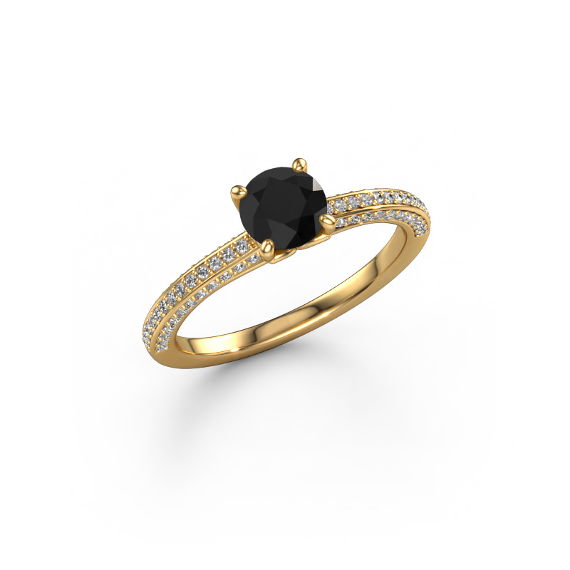 Bild von Verlobungsring Elenore rnd 585 Gold Schwarz Diamant 1.016 crt