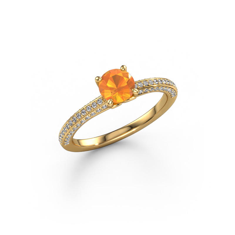 Bild von Verlobungsring Elenore rnd 585 Gold Citrin 5.4 mm