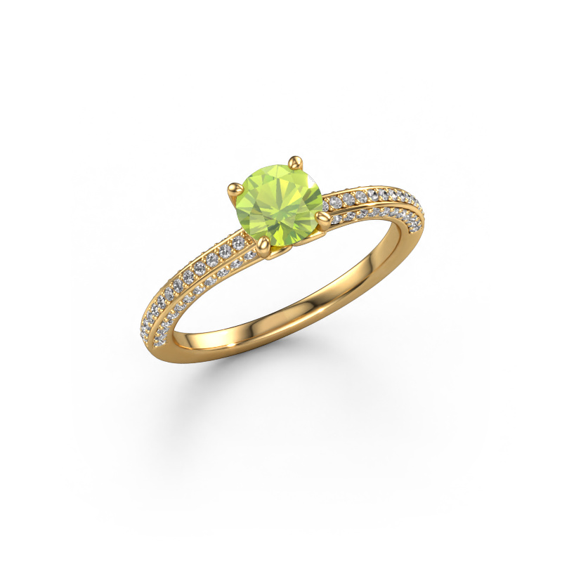 Bild von Verlobungsring Elenore rnd 585 Gold Peridot 5.4 mm