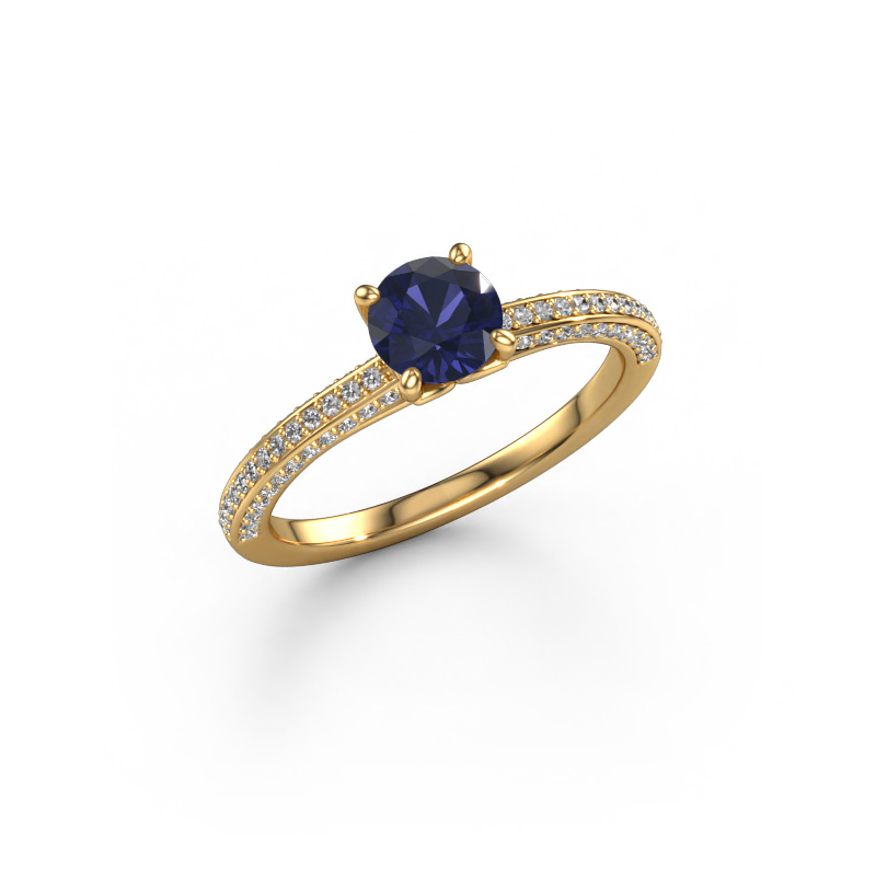 Image of Engagement ring Elenore rnd 585 gold Sapphire 5.4 mm