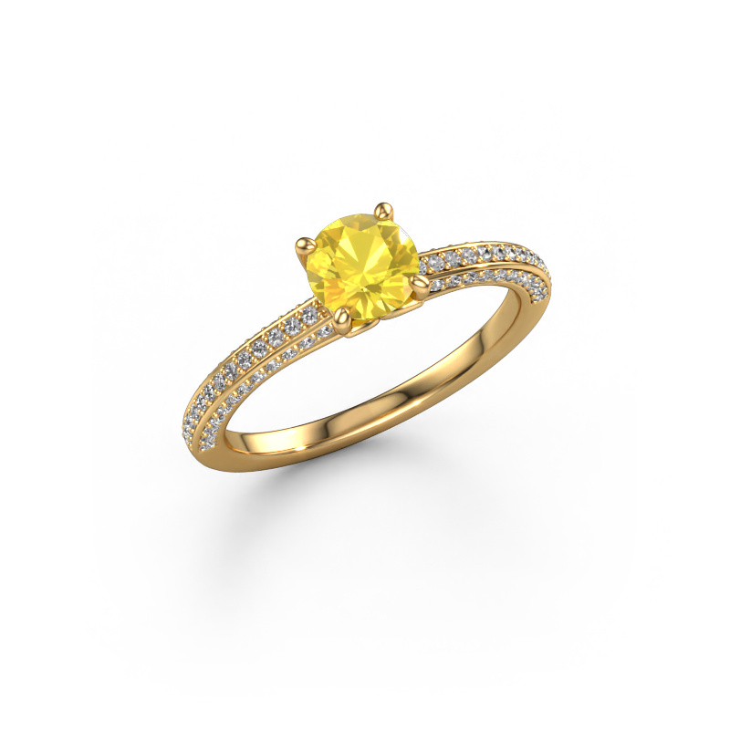 Bild von Verlobungsring Elenore rnd 585 Gold Gelb Saphir 5.4 mm