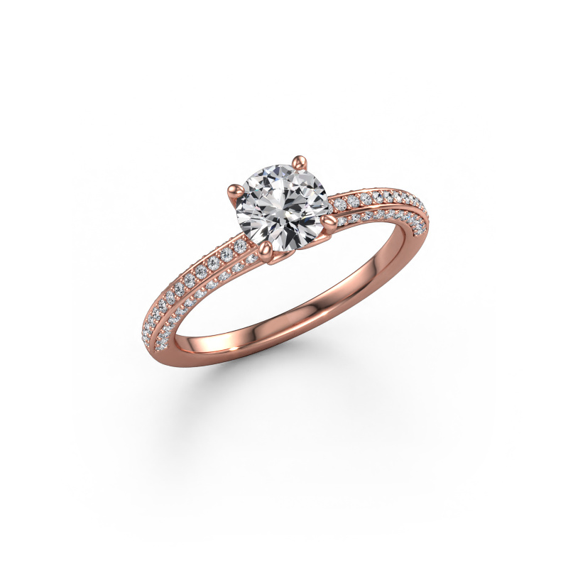 Image de Bague de fiançailles Elenore rnd 585 or rose Diamant 0.996 crt