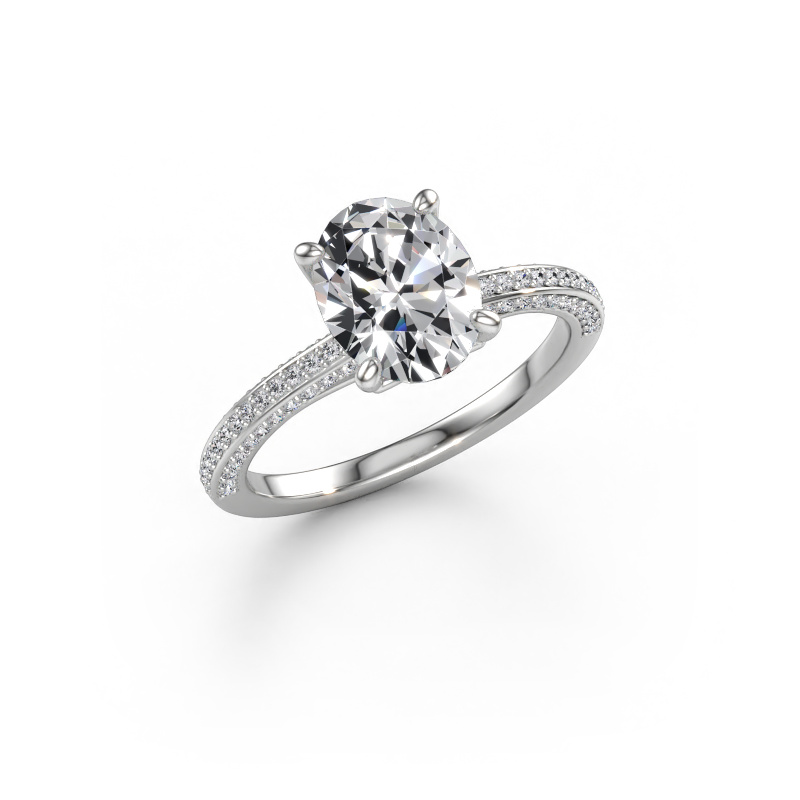 Afbeelding van Verlovingsring Elenore ovl 950 platina Lab-grown diamant 2.096 crt