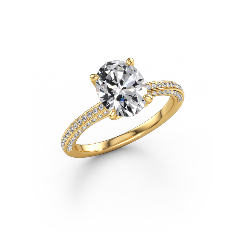 Immagine di Anello di fidanzamento Elenore ovl 585 oro Diamante lab grown 2.096 crt