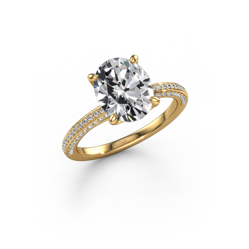 Image of Engagement ring Elenore ovl 585 gold Lab grown diamond 2.996 crt