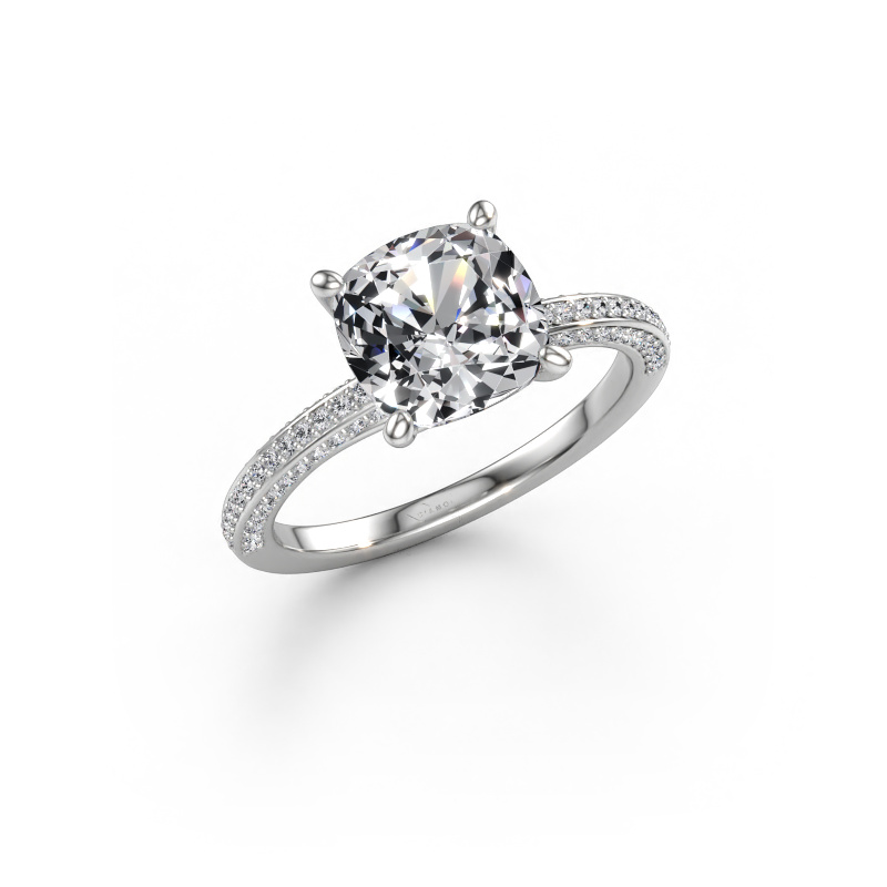 Afbeelding van Verlovingsring Elenore cus 950 platina Lab-grown diamant 2.796 crt