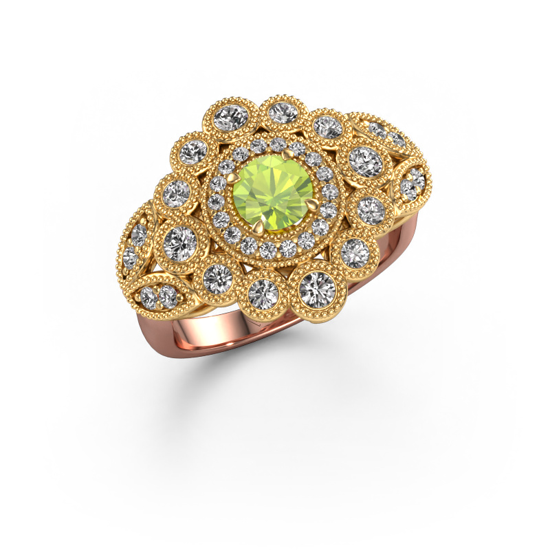 Bild von Ring Elia 585 Roségold Peridot 5 mm