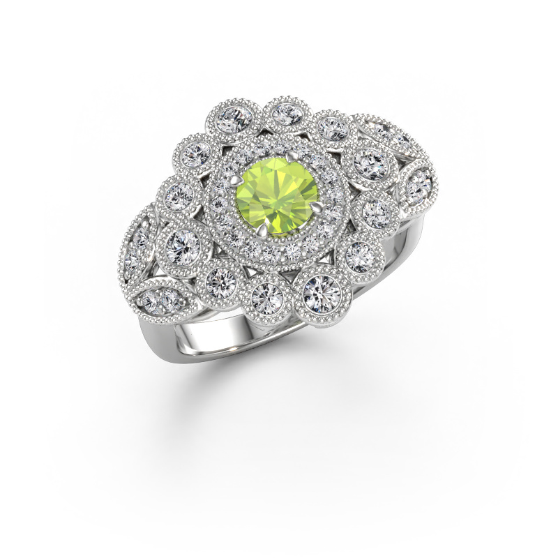 Bild von Ring Elia 585 Weißgold Peridot 5 mm