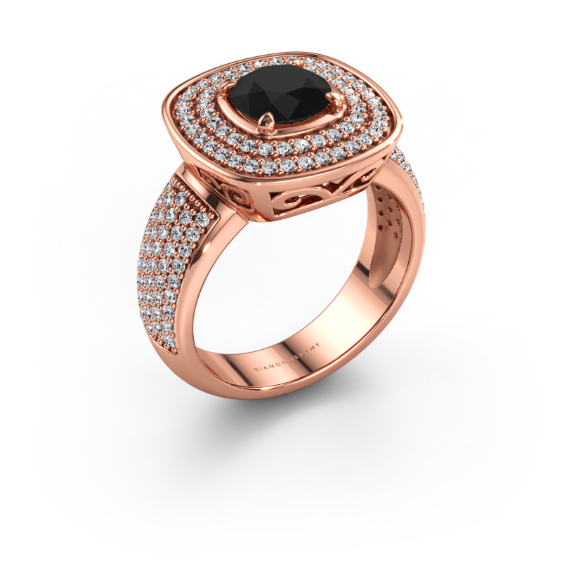 Image of Ring Eliana 585 rose gold Black diamond 1.70 crt