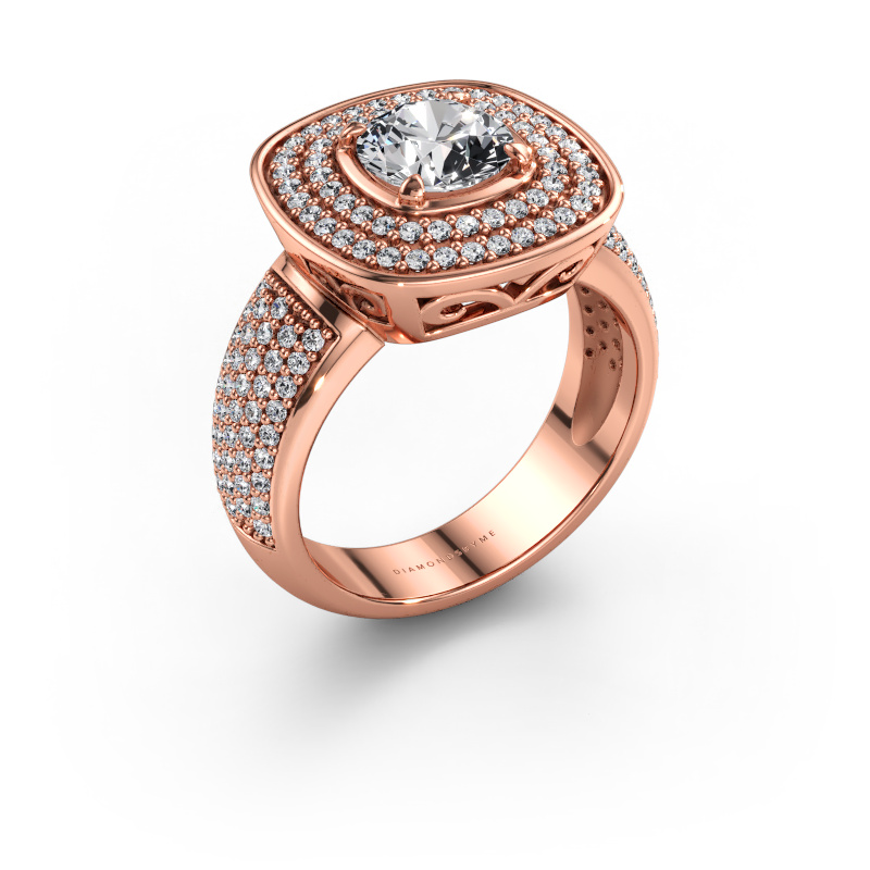 Bild av Ring Eliana 585 roséguld Kubisk zirkonia 6 mm
