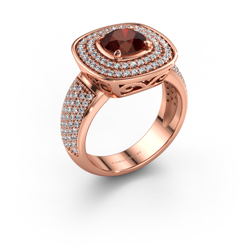Bild av Ring Eliana 585 roséguld Granat 6 mm