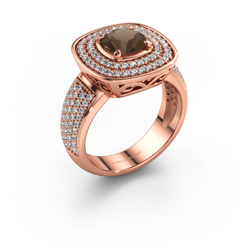 Bild av Ring Eliana 585 roséguld Rökkvarts 6 mm