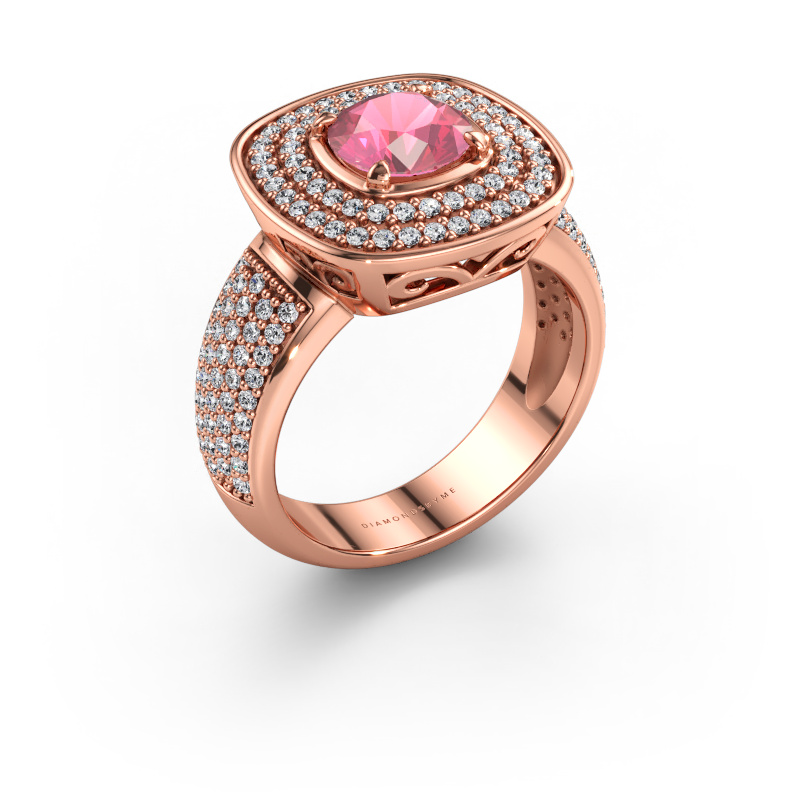 Immagine di Anello Eliana 585 oro rosa Tormalina rosa 6 mm
