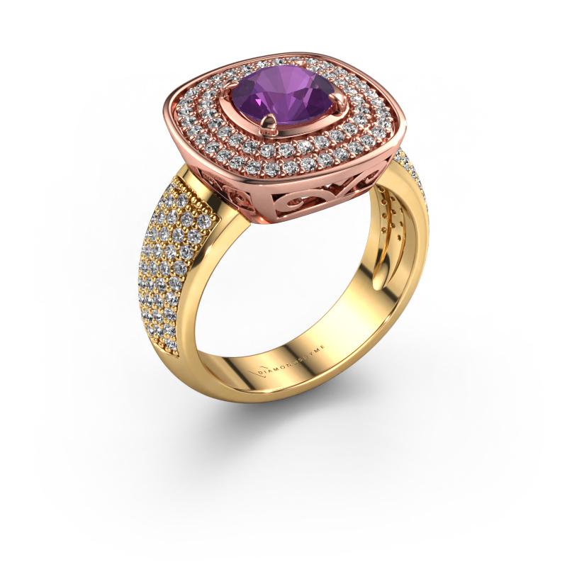 Bild von Ring Eliana 585 Roségold Amethyst 6 mm