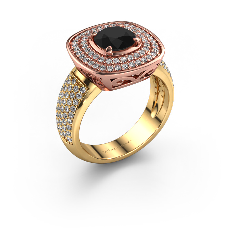 Image of Ring Eliana 585 rose gold Black diamond 1.70 crt