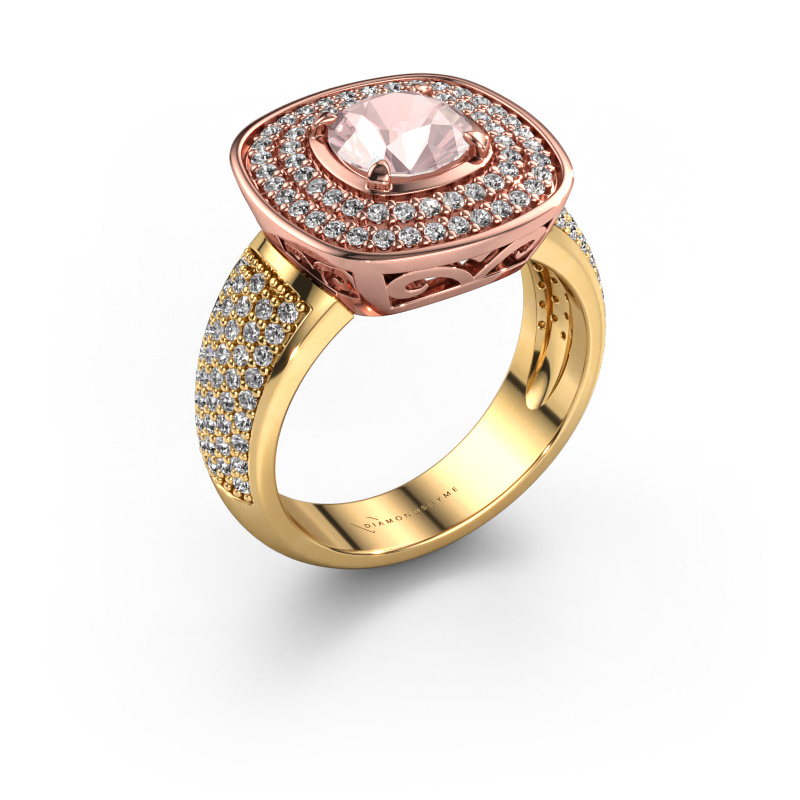 Image of Ring Eliana 585 rose gold Morganite champagne 6 mm